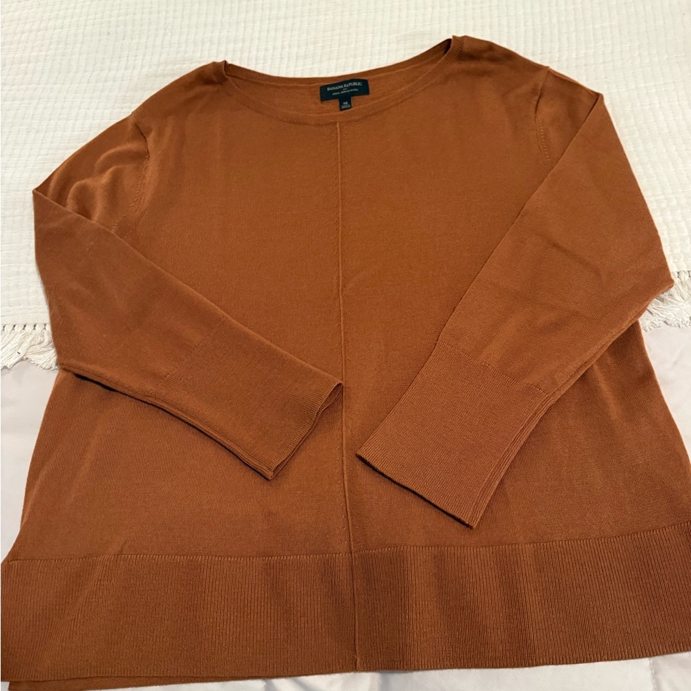 Banana Republic Merino Wool Sweater Rust XL